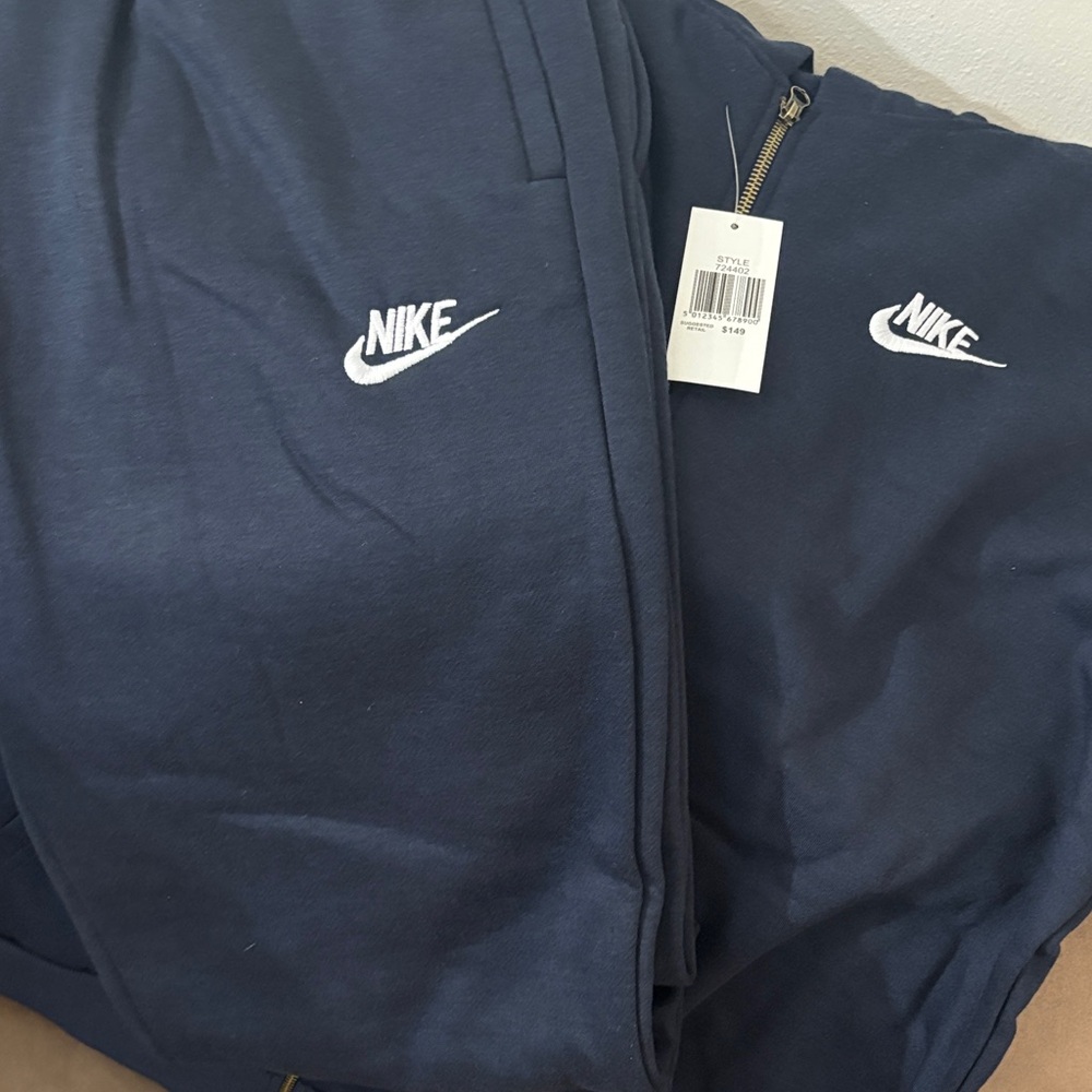 Nike Dark Blue Joggers with White Logo